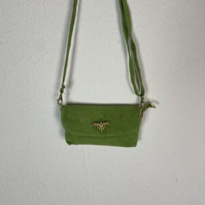 BOLSO PIEL VERDE LIMA LIBÉLULA