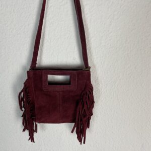 BOLSO FLECOS PIEL BURDEOS