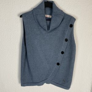 CHALECO LANA AZUL BOTONES