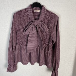 CAMISA VICHY LAZO BURDEOS