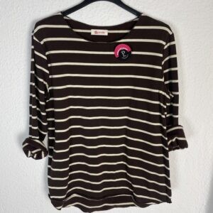 CAMISETA RAYAS MARRON