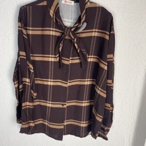 CAMISA CUADROS LAZADA MARRON