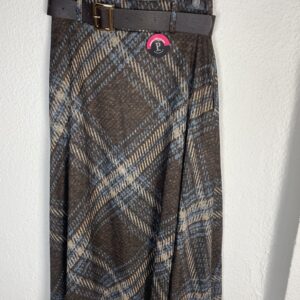 FALDA CUADROS CINTURÓN