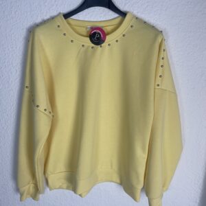 SUDADERA TACHUELAS AMARILLA