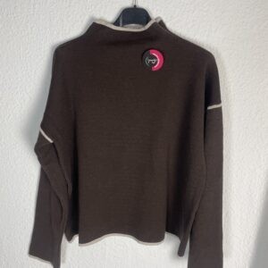 JERSEYRS CUELLO SUBIDO MARRON DETALLE BEIG