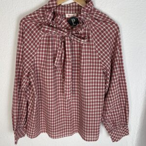 CAMISA ROJA CUADROS CUELLO AJUSTABLE