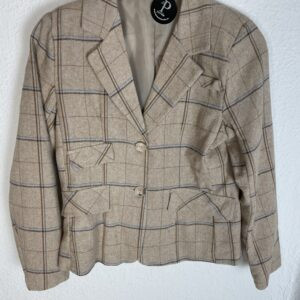 CHAQUETA CUADROS BEIGE