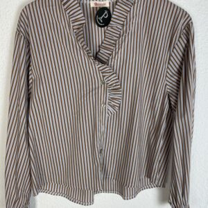 CAMISA RAYAS CRUZADA MARRON Y AZUL