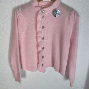 CHAQUETA DETALLE VOLANTE ROSA