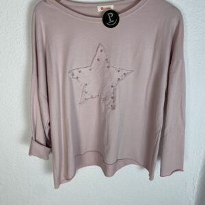 SUDADERA ESTRELLAS TACHUELAS ROSA