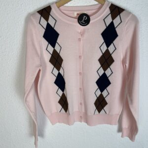 CHAQUETA ROMBOS ROSA