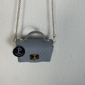 BOLSO TRENZADO CELESTE PIEL