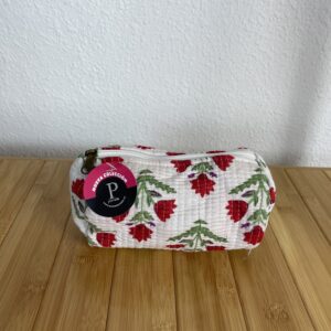 NECESER PEQUEÑO ESTAMPADO ROJO Y VERDE