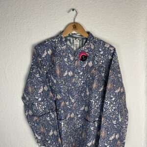 CHAQUETA ESTAMPADA AZUL