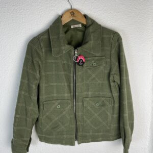 CAZADORA CUADROS VERDE