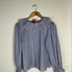 CAMISA AZUL RAYAS CUELLO