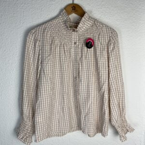 CAMISA CUADROS BEIG NIDO DE ABEJA