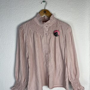 CAMISA CUADROS ROSA CUELLO NIDO DE ABEJA