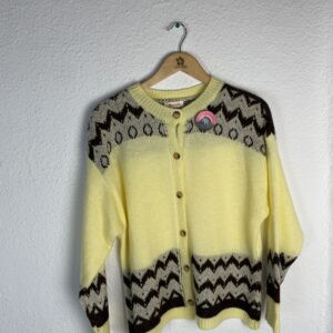 CHAQUETA FENEFAS AMARILLA Y MARRON