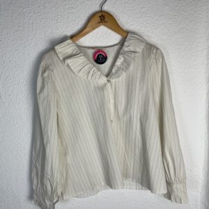 CAMISA CUELLO RAYAS BEIG