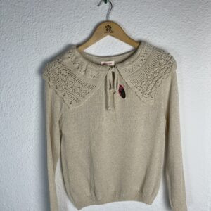 JERSEYRS CUELLO CROCHET BEIG