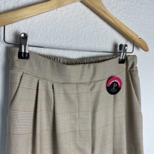 PANTALÓN CUADROS BOLSILLOS BEIG
