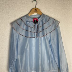 CAMISA GASA VOLANTES AZUL