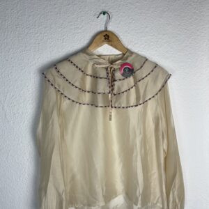 CAMISA GASA VOLANTES BEIG