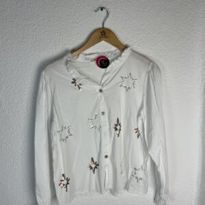 CAMISA BLANCA BORDADA ESTRELLAS