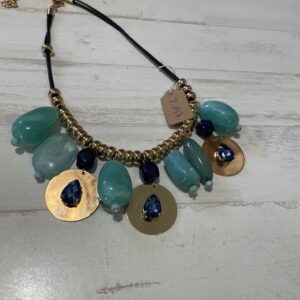 COLLAR MEDALLONES TURQUESA