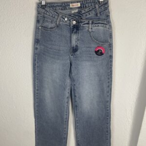 PANTALÓN VAQUERO CINTURA CRUZADA