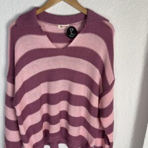 JERSEYS RAYAS CUELLO POLO TONOS ROSAS