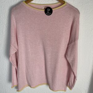 JERSEYS ROSA HILO DETALLE AMARILLO