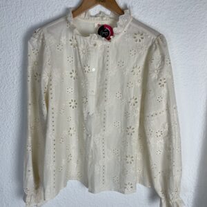 CAMISA PERFORADA BLONDA BEIG