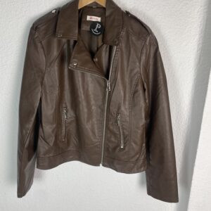 CHAQUETA MARRON POLIPIEL