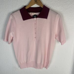 JERSEYRS HILO CUELLO POLO ROSA Y BURDEOS