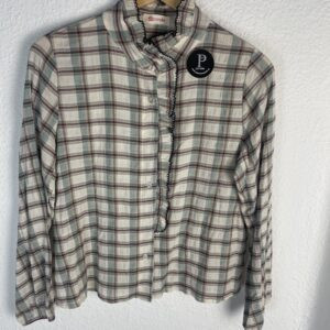 CAMISA CUADROS CUELLO TIRILLA DETALLE NEGRO