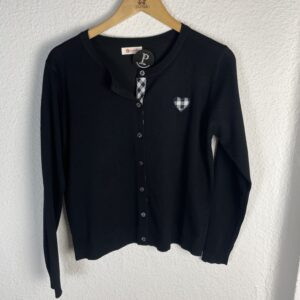 CHAQUETA NEGRA DETALLE VICHY