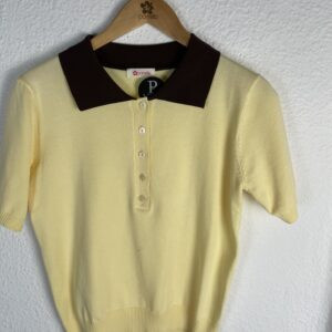 JERSEYRS CUELLO POLO AMARILLO Y MARRON