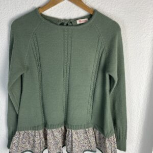 JERSEYRS VERDE CON SOBRECAMISA FLORECILLAS