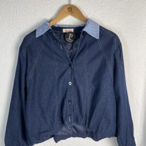 CHAQUETA VAQUERA DETALLES RAYAS PUÑOS Y CUELLO