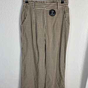 PANTALON VICHY CAMEL VOLANTE DEBAJO