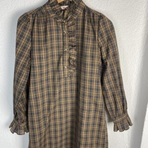 VESTIDO CUADROS CUELLO TIRILLA