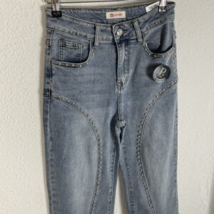 PANTALON VAQUERO TACHUELAS