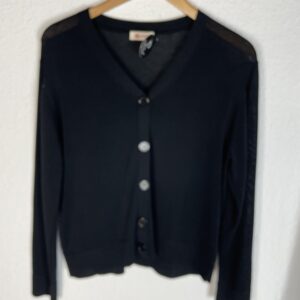 CHAQUETA HILO BASICA NEGRA