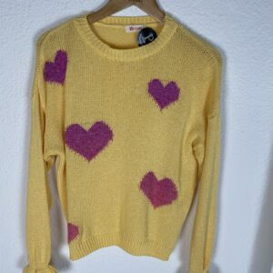 JERSEYRS HILO CORAZONES AMARILLO PUÑO RIZADO