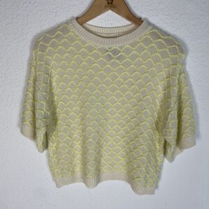 JERSEYRS HILO BEIG DETALLES AMARILLOS