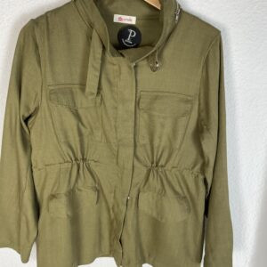 PARKA LINO VERDE AJUSTABLE CINTURA