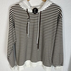 SUDADERA RAYAS MARRON Y BLANCA