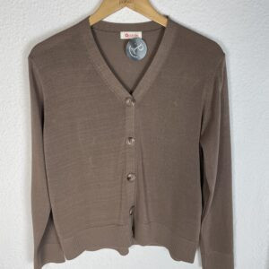 CHAQUETA HILO MARRON BÁSICA